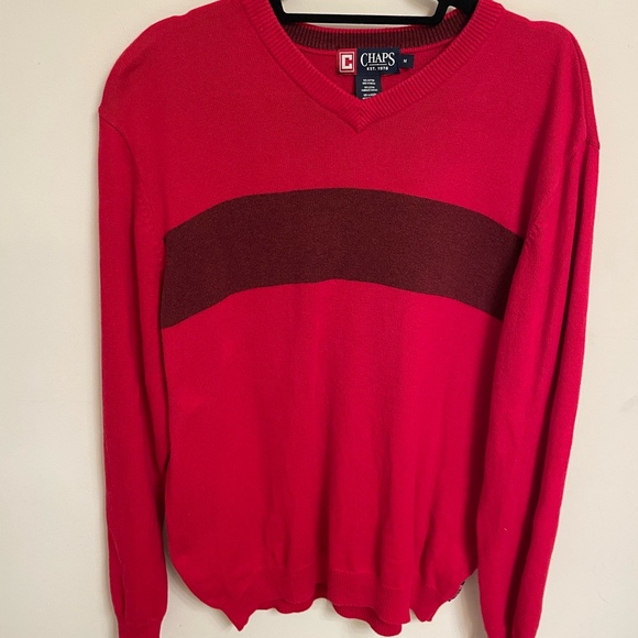 Women’s Chaps Red Sweater Size M - Picture 1 of 4